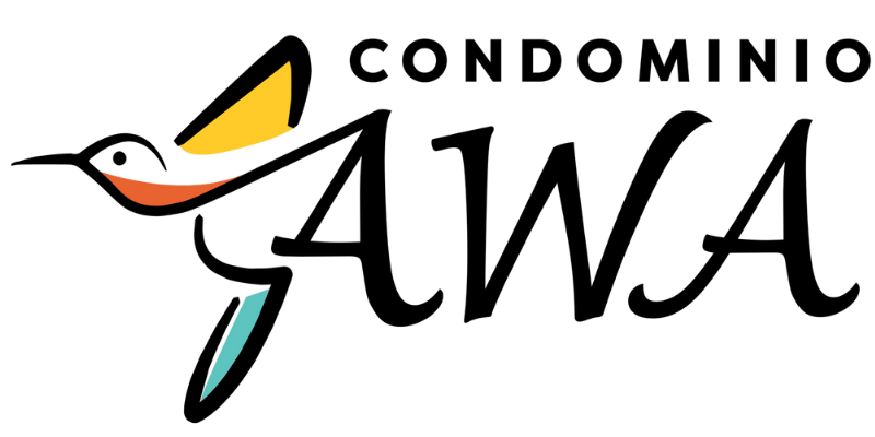 Logo de Condominio AWA en fondo transparente.